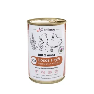 All Animals DOG losos mletý s rýží 400g Jen Po Omezenou Doba