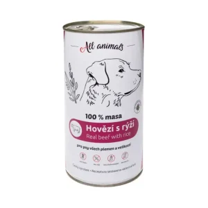 Ihned K Objednání All Animals DOG hovězí mleté s rýží 1200g