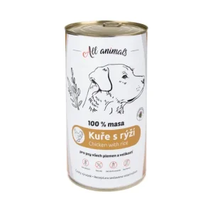 Vysoce Kvalitní All Animals DOG kuřecí mleté s rýží 1200g