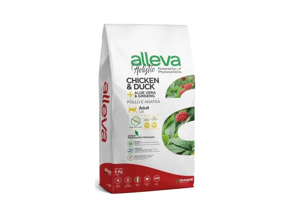 ALLEVA HOLISTIC Cat Dry Adult Chicken&Duck 5kg Objednat Nyní