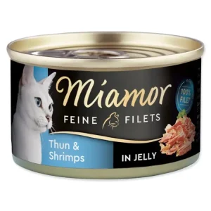 Konzerva Miamor Feine Filets Adult tuňák s krevetami v želé 100g Akční Nabídka