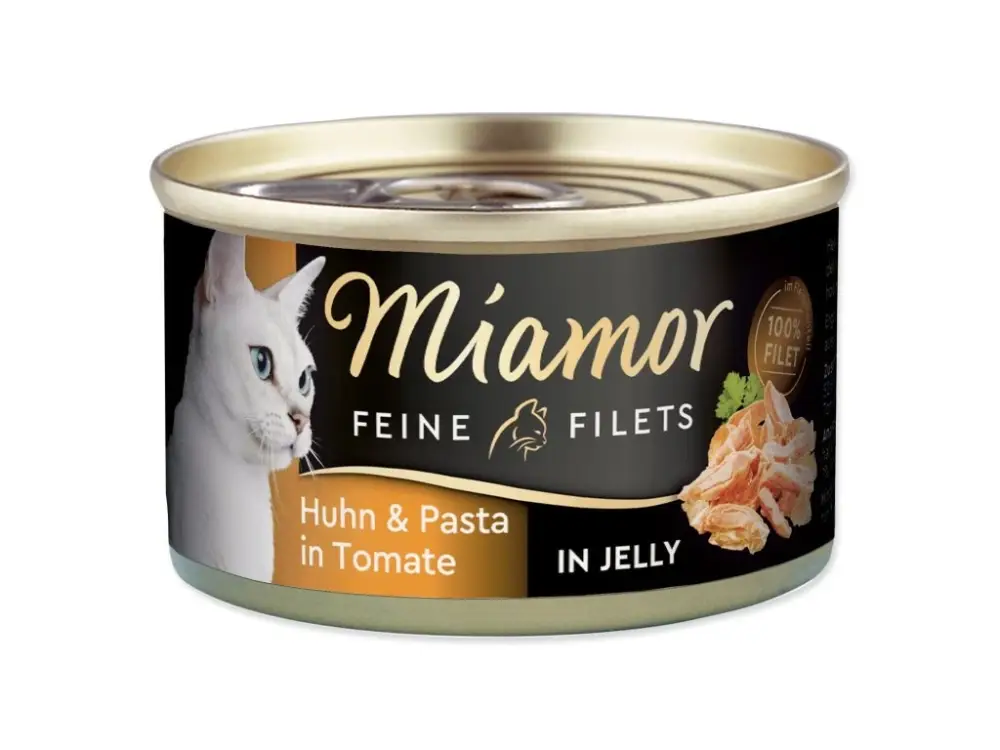 Konzerva Miamor Feine Filets Adult kuře s těstovinou v želé 100g Levný