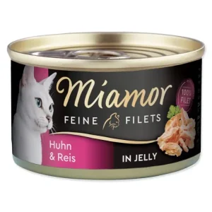 Top Prodej Konzerva Miamor Feine Filets Adult kuře s rýží v želé 100g