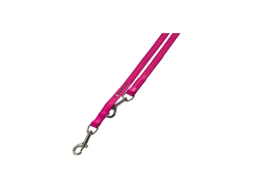 Cenově Výhodný Nobby Crystal vodítko zdobené Swarovski L-XL 200cm / 16mm fuchsiová