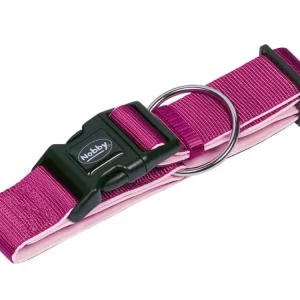 Sleva Nobby CLASSIC PRENO extra široký obojek neoprén malina L 32-45cm