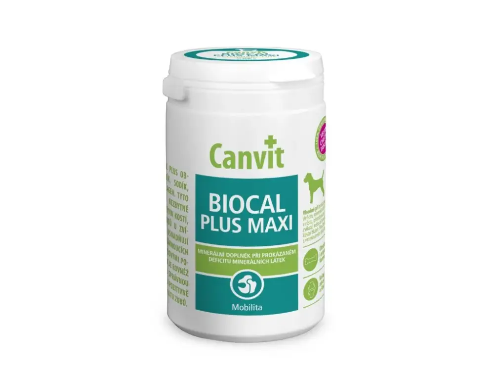 Originální Canvit Biocal Plus MAXI pro psy ochucený 230g