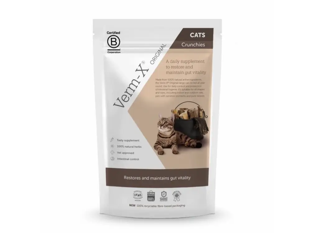 Verm-X Přírodní granule proti střevním parazitům pro kočky 60g Vrácení Zdarma