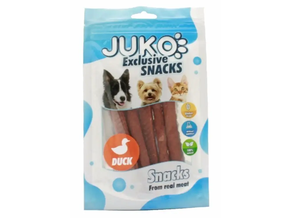 Duck Pressed Stick JUKO Snacks 70 g Nová Kolekce