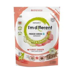 Víkendová Akce I´M DIFFERENT Turkey DINNER, mrazem sušené raw krmivo s krůtou,156 g
