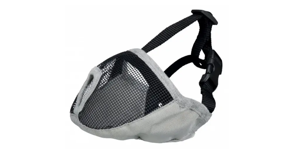 Náhubek pro krátkonosá plemena, polyester S-M 24 cm šedý Cenová Bomba