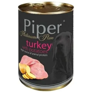 PIPER PLATINUM PURE krůta s bramborami, konzerva pro psy, 400 g Akční Nabídka
