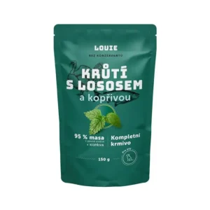 Louie kaps.pro psy krůtí s lososem a kopřivou 150g Speciální Cena