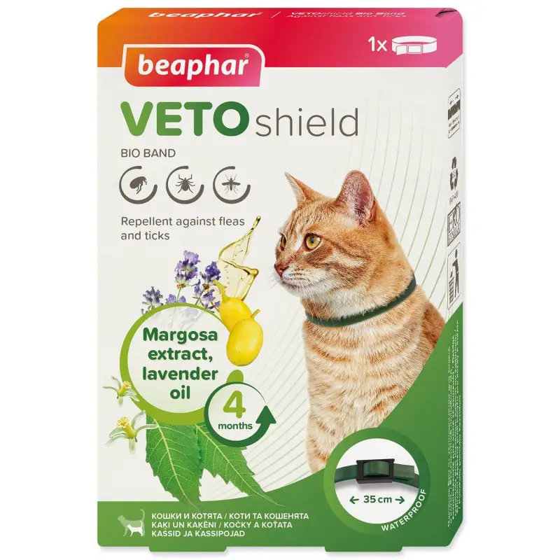 Beaphar Obojek antipar. kočka Bio Band VetoShield 35cm 1ks Nízká Cena