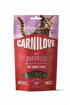 Carnilove Cat SOFT Snack Buffallo+Blueberries 50g Akční Cena